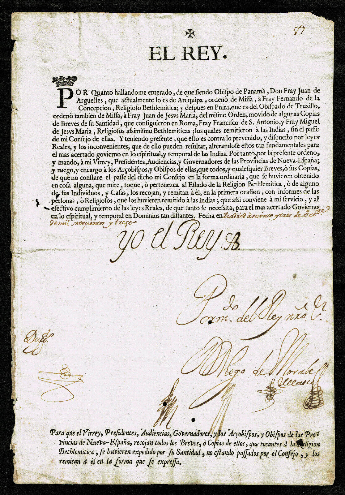 SPAIN 🇪🇸KING FELIPE V HISTORICAL APPOINTMENT AND AUTOGRAPH IN 1713🇪🇸