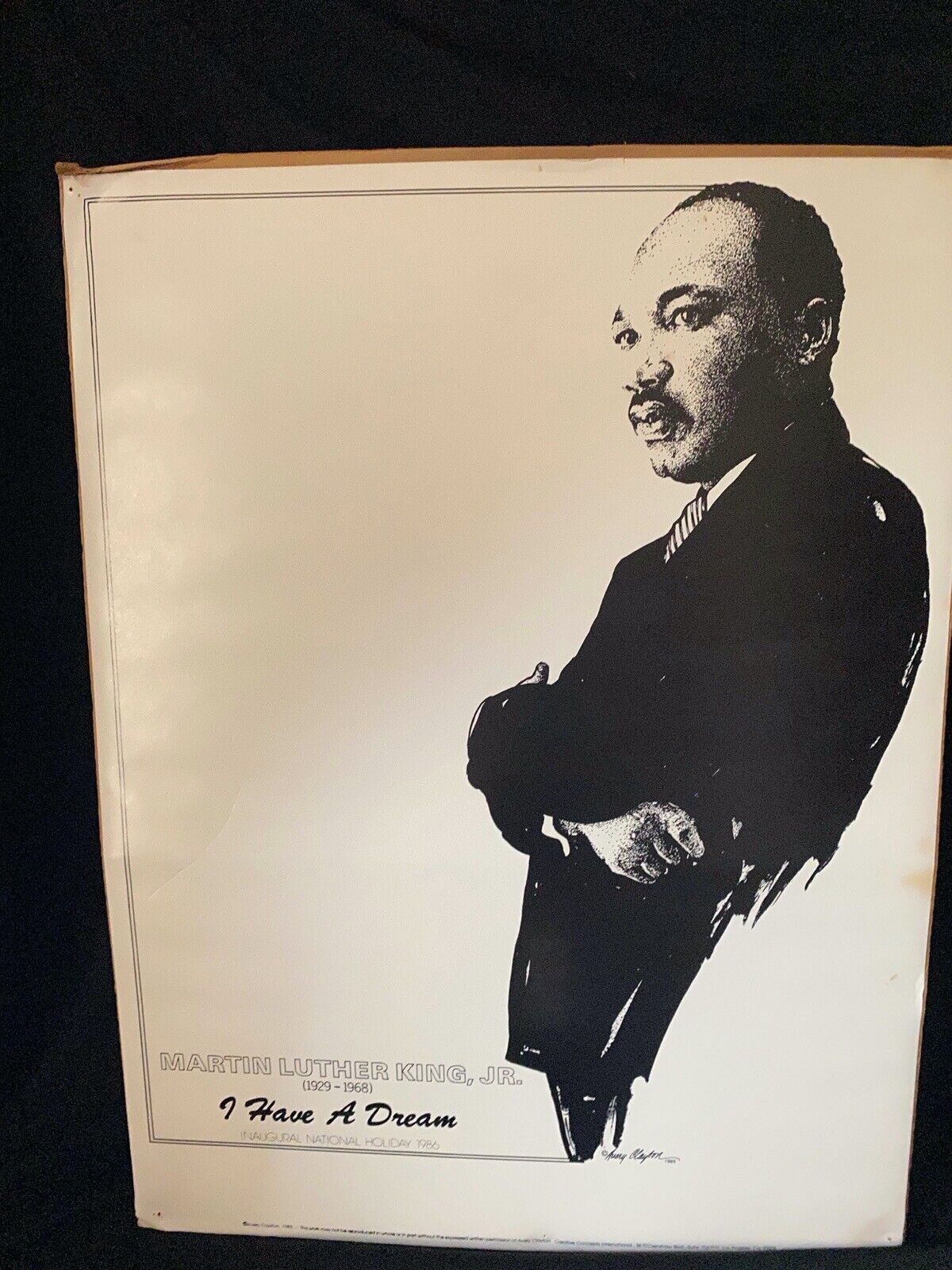 Vtg Avery Clayton Martin Luther King Jr I Have a Dream Inaugural Holiday Poster