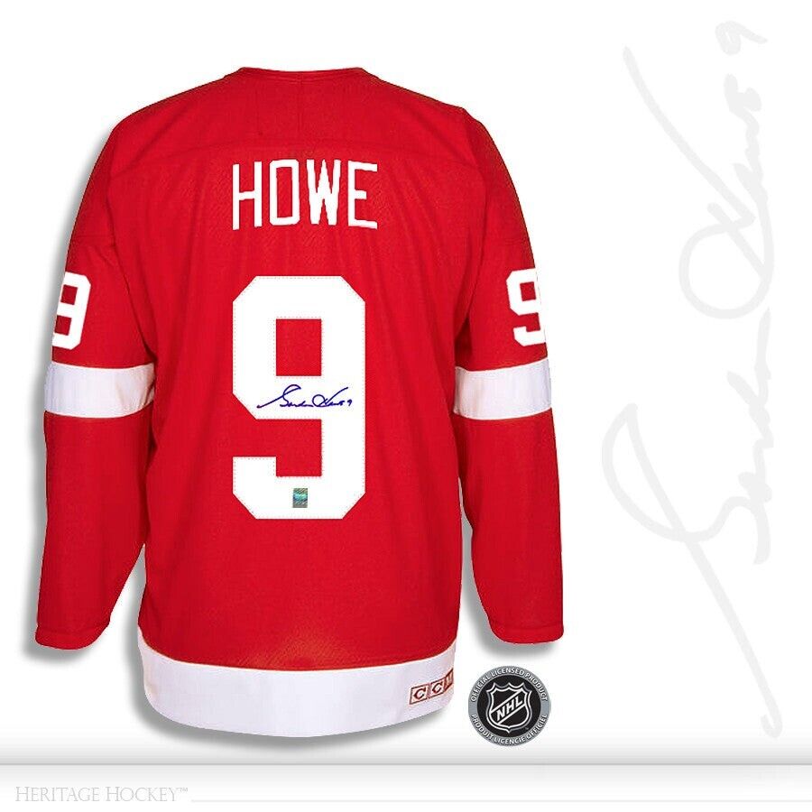 Gordie Howe Signed Detroit Red Wings CCM Vintage Jersey