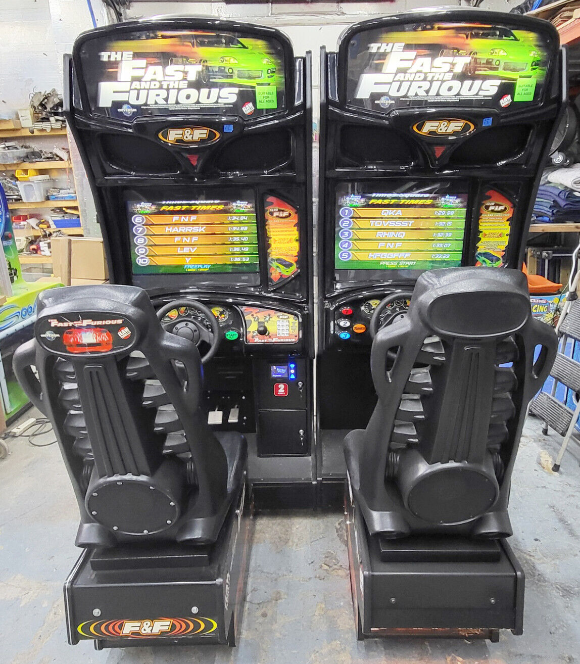 Fast and Furious (2 Games) Sit Down Arcade Driving Game (2 Linked Units) 25