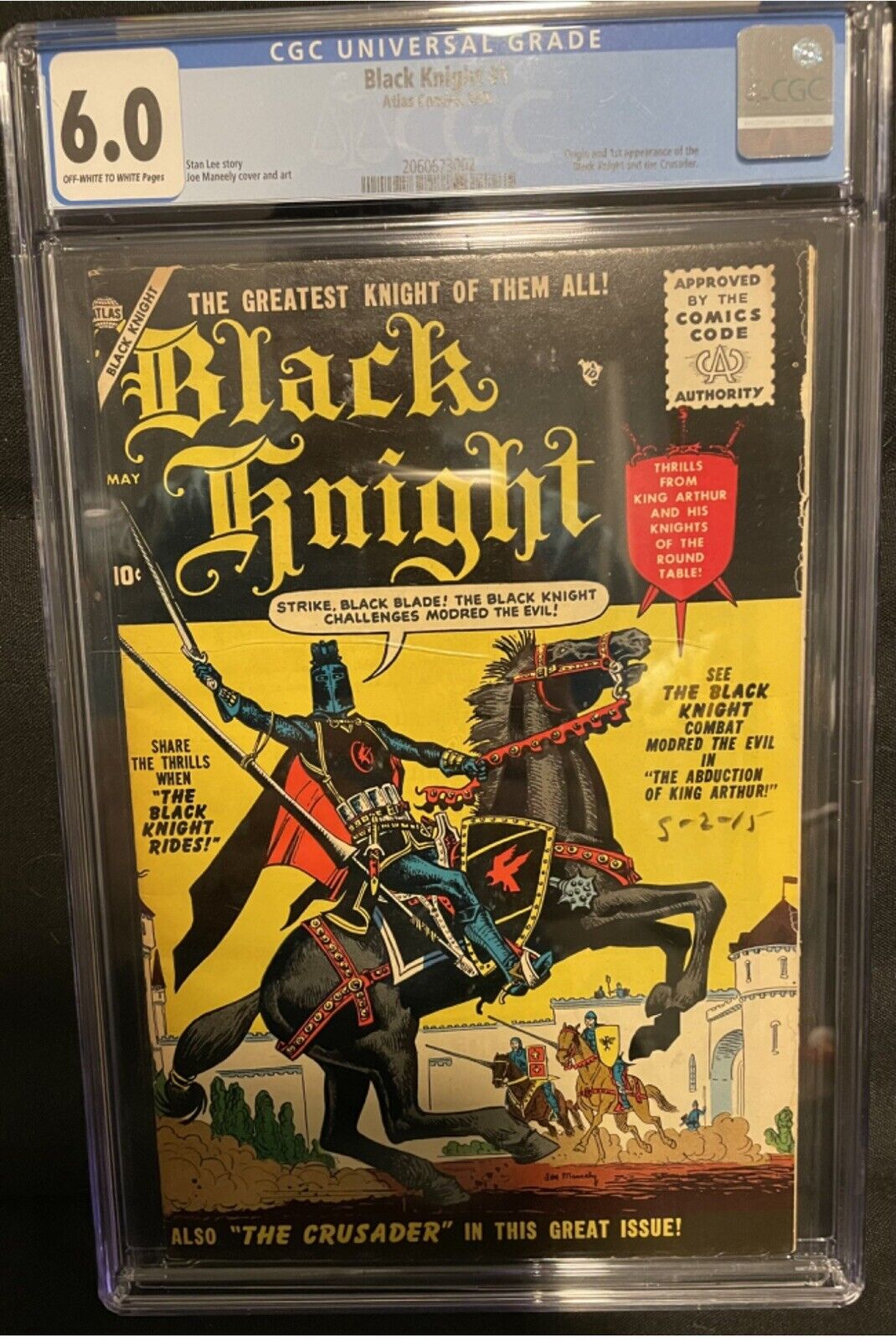 Black Knight #1 CGC 6.0 1st Black Knight Sir Percy Ebony Blade Stan Lee Atlas