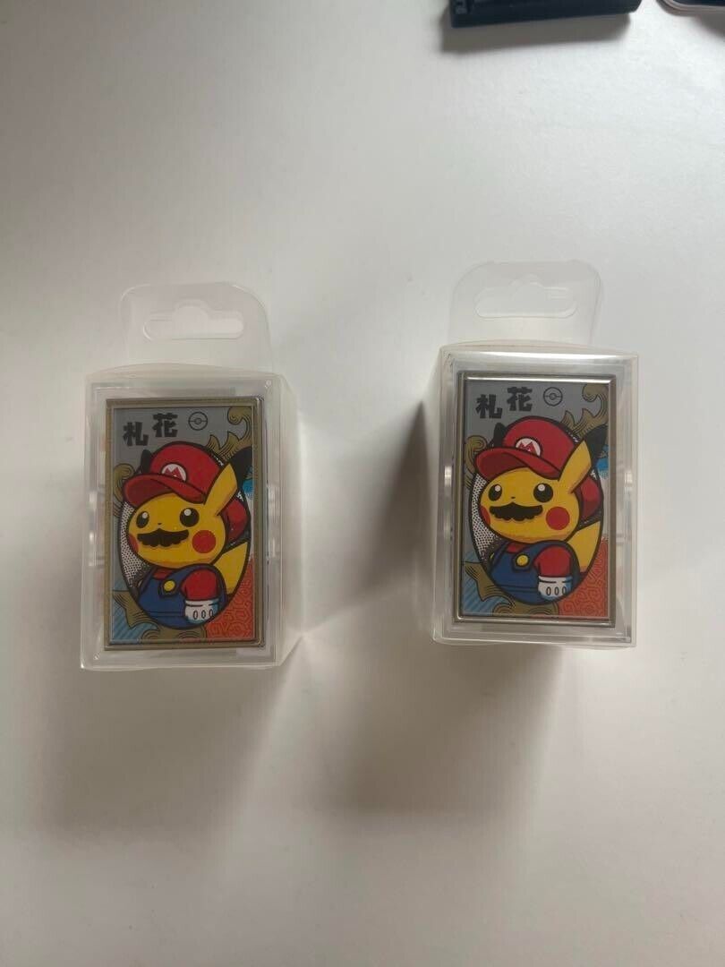 Mario Pikachu Hanafuda Pokemon Center Exclusive New/Sealed Unopened Rare 2 Sets