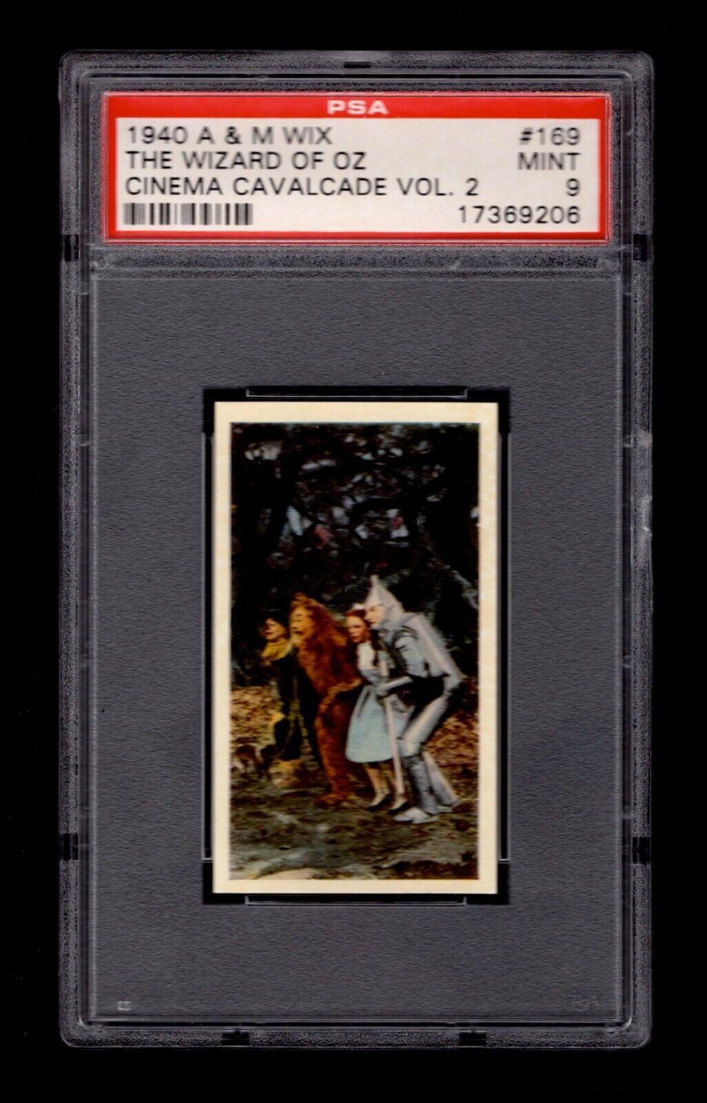 PSA 9 THE WIZARD OF OZ with JUDY GARLAND 1940 Wix Card #169 HIGHEST EVER GRADED