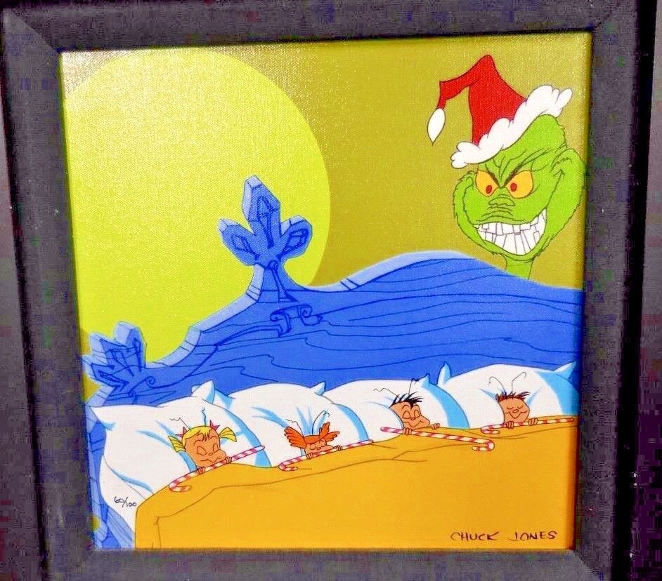 Grinch Stole Christmas Candy Cane Caper Giclee Dr Suess Animation & Binder Page