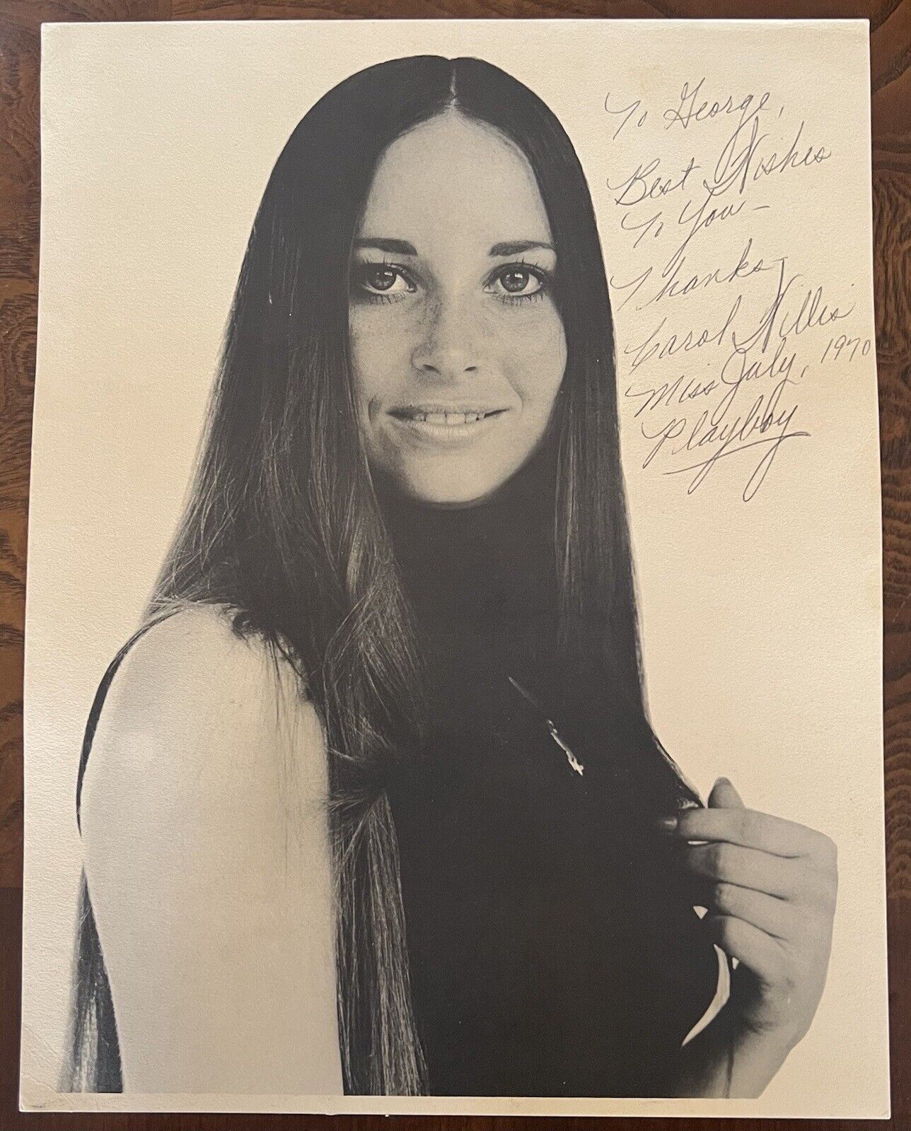 Carol Willis Autograph Promo Picture Playmate Miss July 1970 Playboy