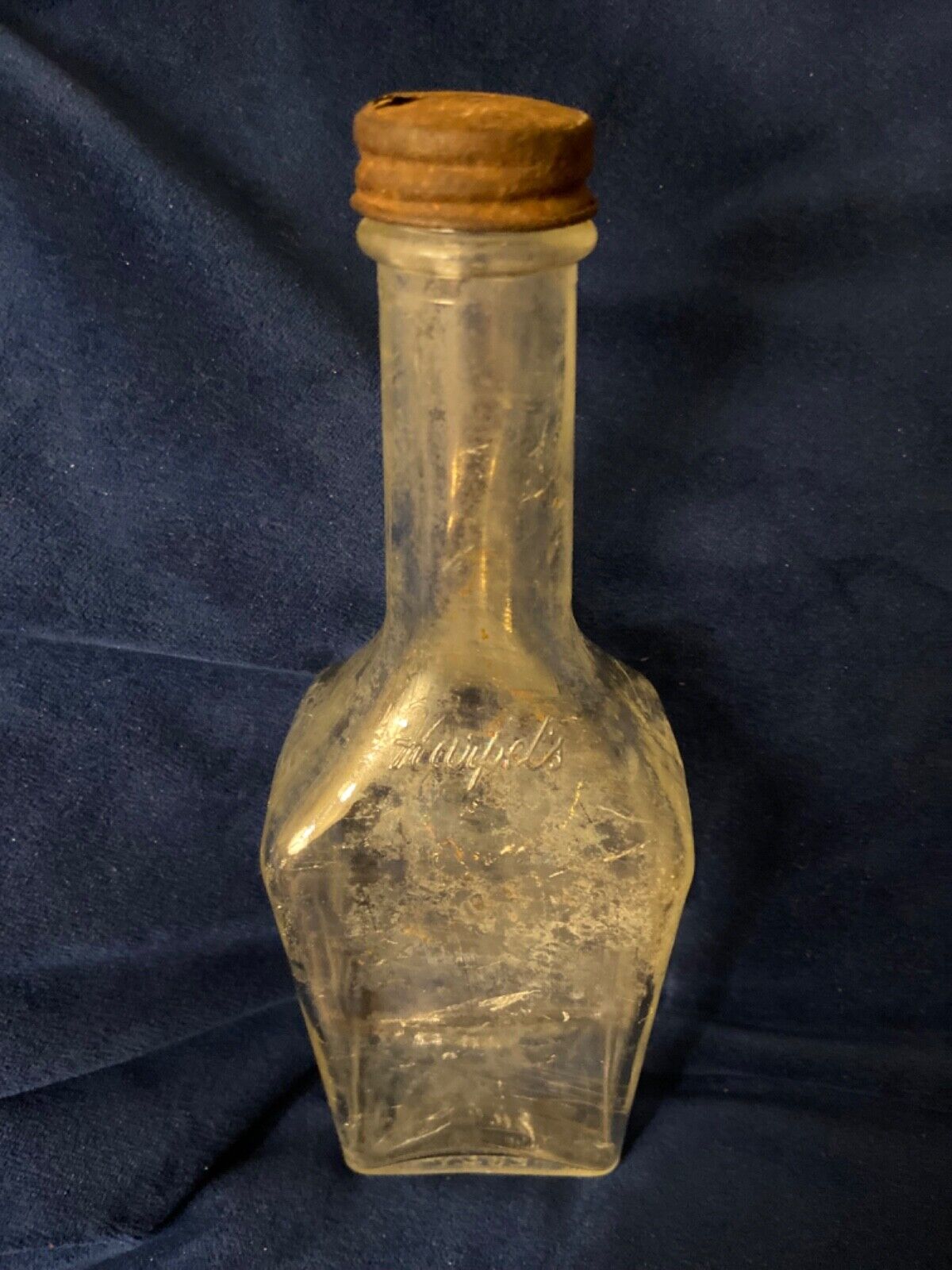 vintage “Harpel’s” bottle. What an interesting piece seeing how there is no af I