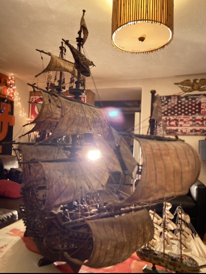 Magnificent￼ Antique Rare Model Ship HMS Victory 1896-1915