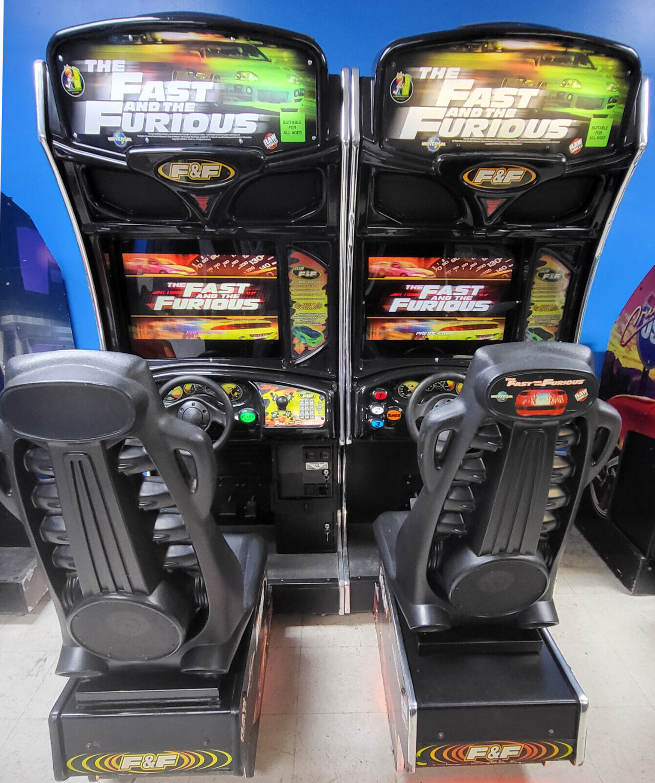 Fast and Furious (2 Games) Sit Down Arcade Driving Game (2 Linked Units) 24