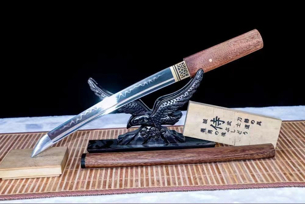 Set Japanese Swords Samurai Katana Wakizashi Tanto T10 Steel Clay Tempered Blade