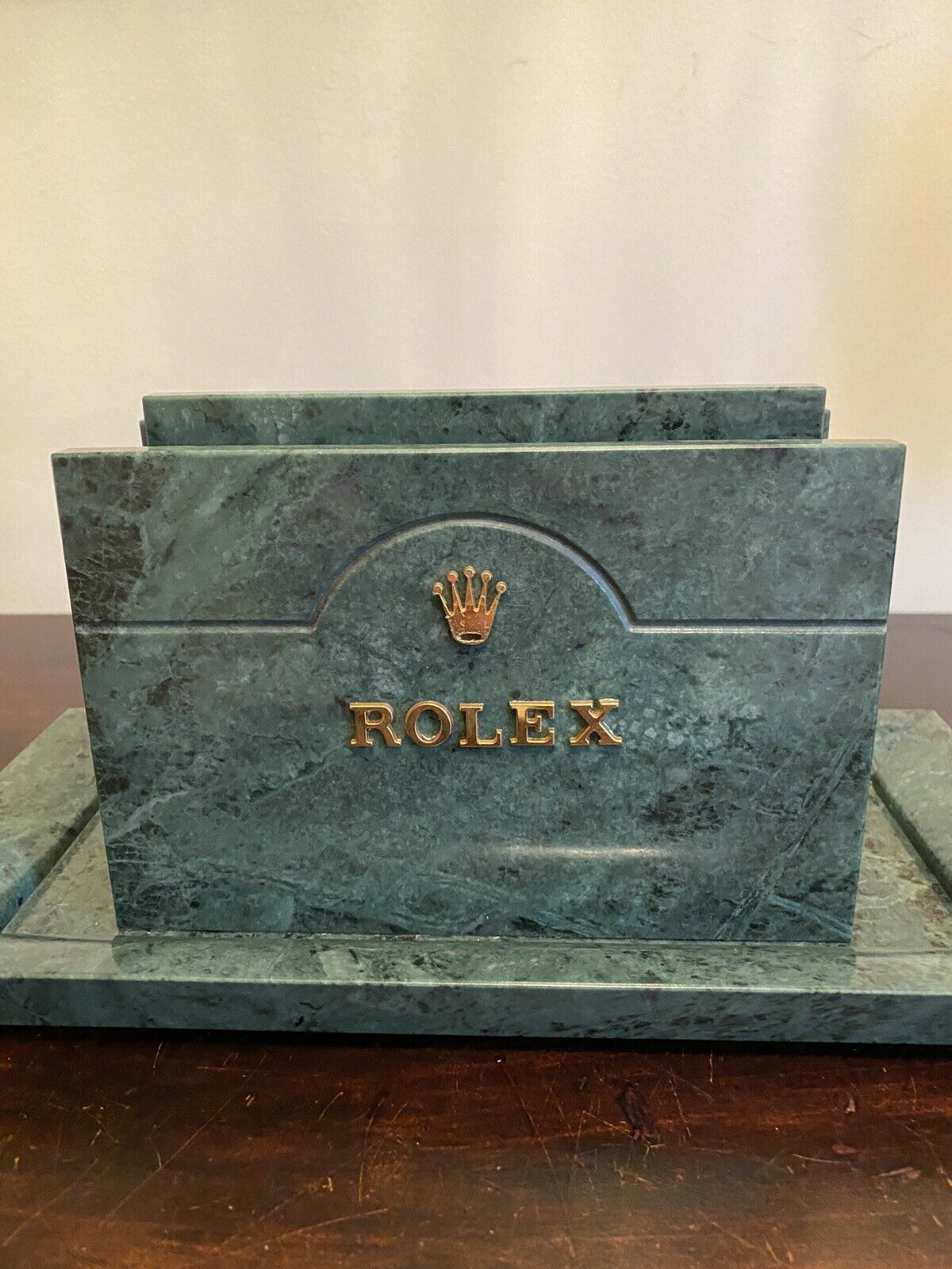 Authentic Rolex Green Marble Granite Magazine Catalogue Envelope Holder