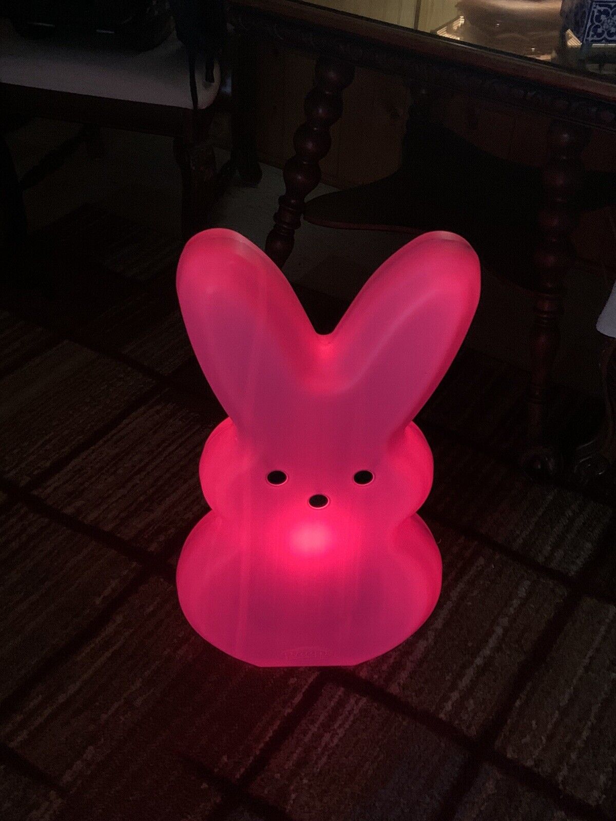 New 28”Pink Blow Mold Bunny Peep GFP General Foam Plastics HTF Rare Easter Light