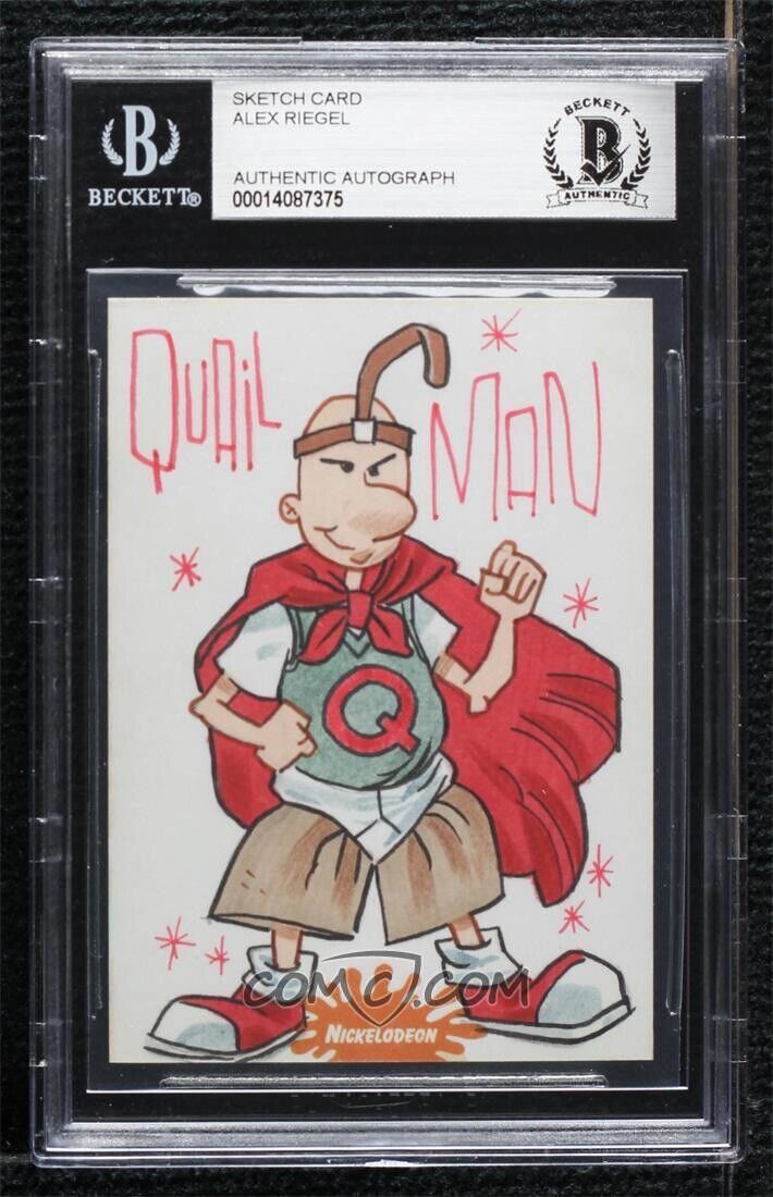 Nickelodeon Doug Funnie Quailman Original Art Sketch Card 1/1 BAS