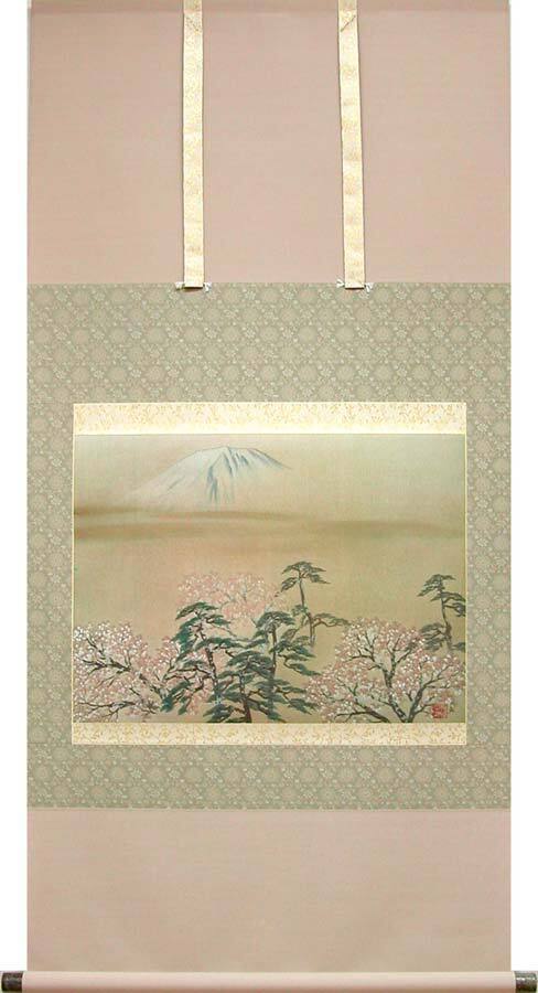 Yokoyama Taikan Hanging Scroll Sacred Mountain Spring Color Ikkendoko Master Fuj