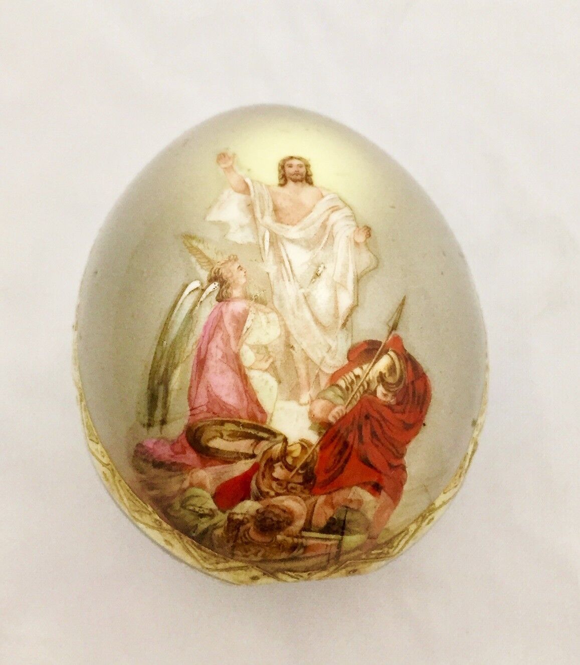  Russian-believed to be Imperial-Porcelain-Factory-Easter Egg early 1900's