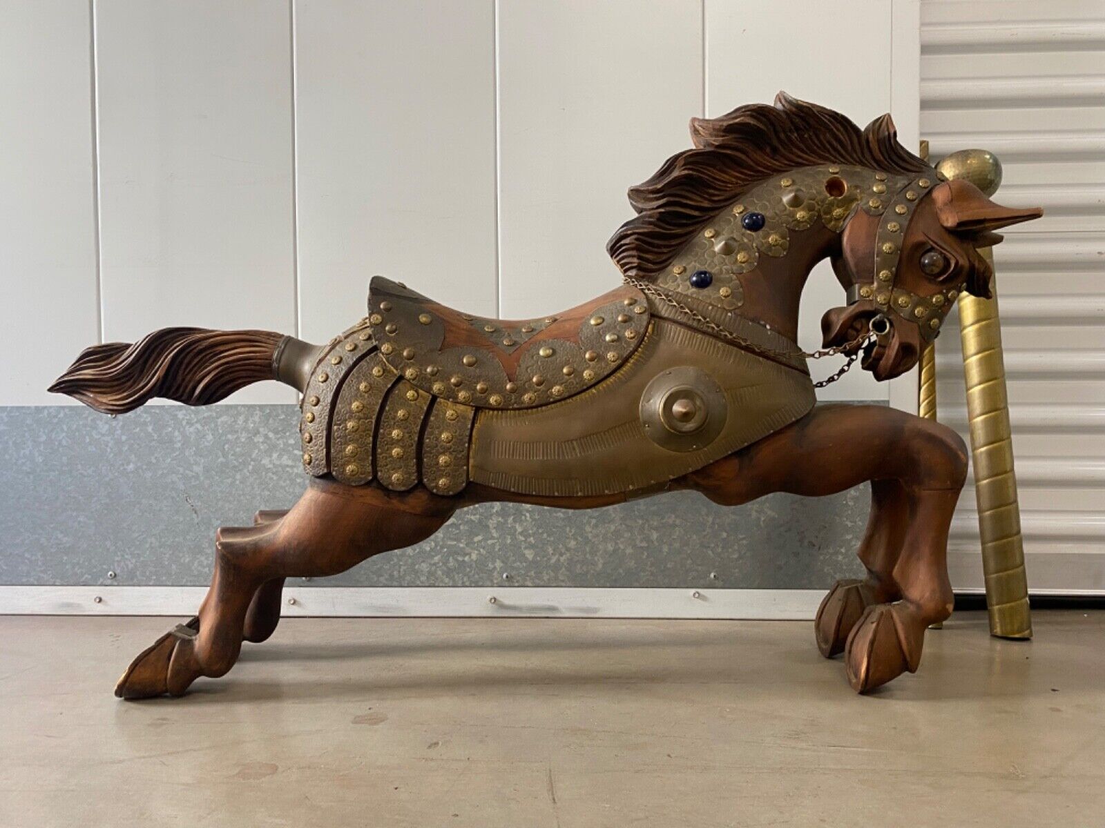🔥 Fine Antique Old American Folk Art Wood Carved Carousel Horse - WOW