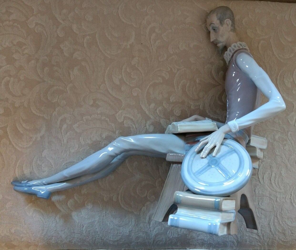 Retired Zaphir Lladro Porcelain Figurine of Don Quixote De LaMancha 70's Signed
