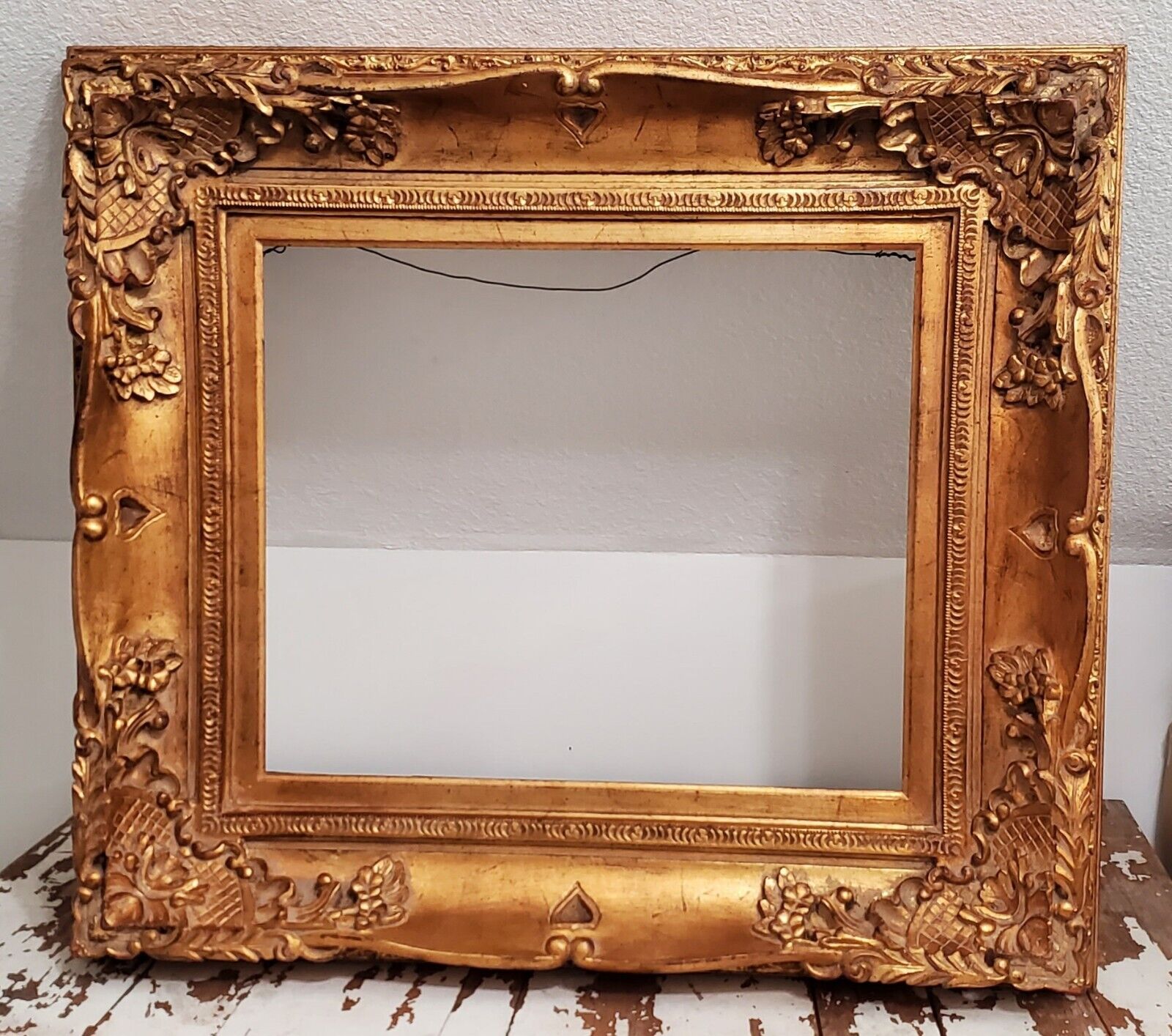 Antique Gold Gilded Massive Picture Frame Extra Large Musuem Quality Ornate