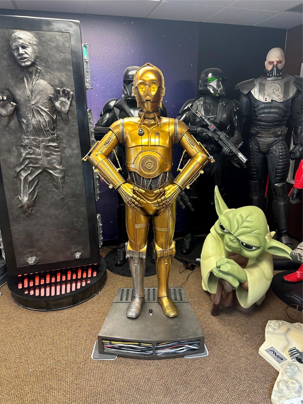 Star Wars C-3PO Sideshow Life Size Statue 1:1 Scale Figurine Display