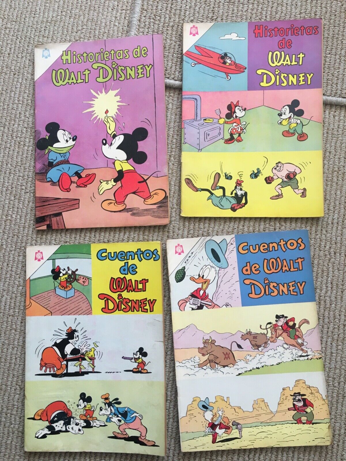314 Walt Disney Spanish comics and stories lot from 1964 to 1971