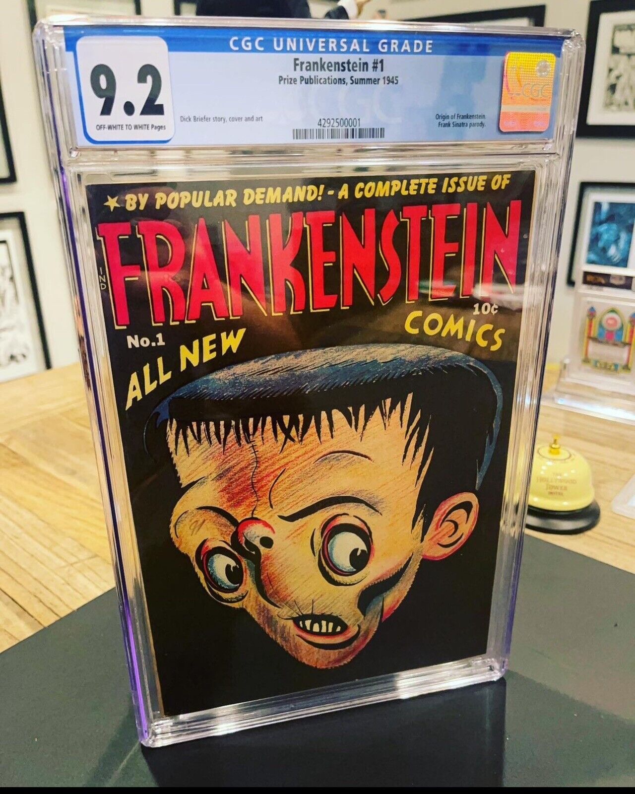 Frankenstein #1 1945 CGC 9.2 OW/W 2nd highest graded Key origin Of Frankenstein