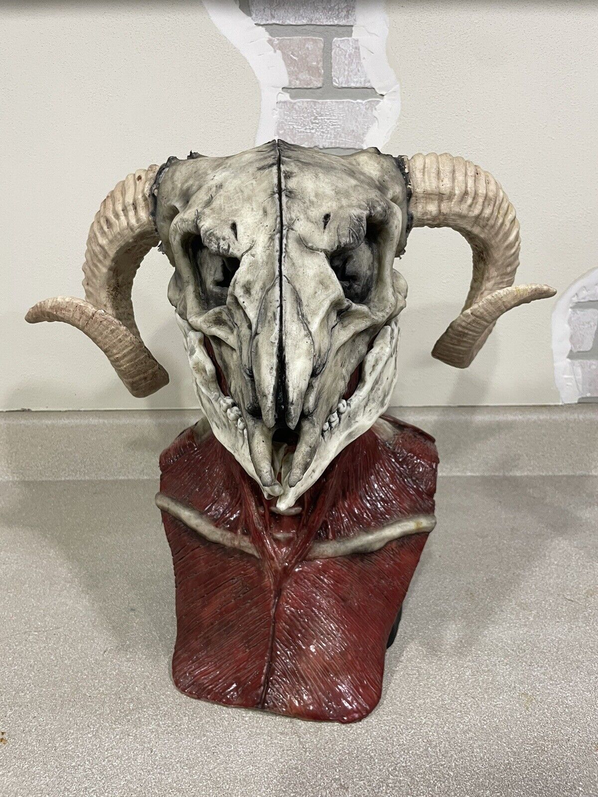13th ward FX Ram Silicone Mask Halloween Cosplay Horror  WOW *horn needs repair