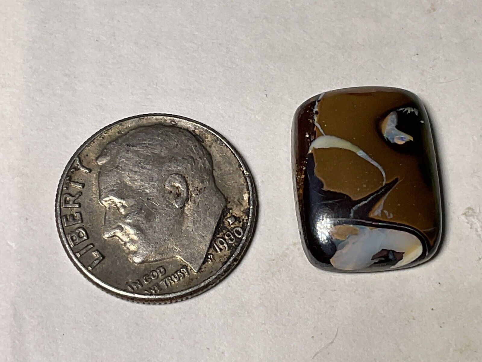 All Natural Solid Australian Boulder Opal, 9.80 carats, Double Sided