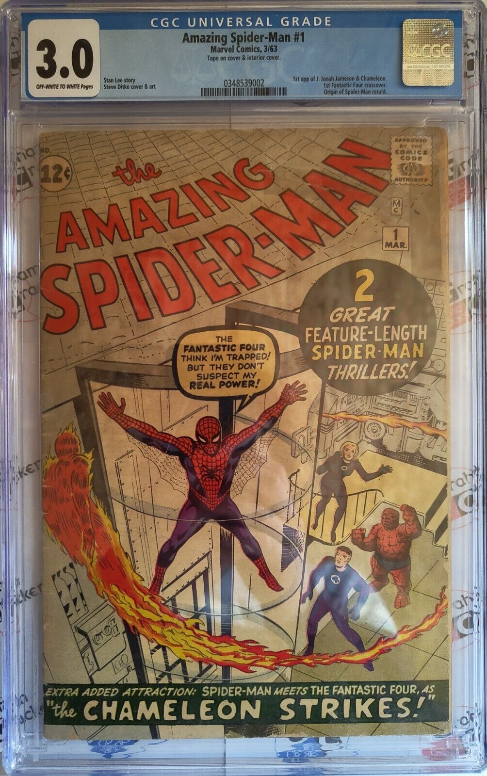 Amazing Spider-Man #1 (1963) CGC 3.0 SILVER AGE GIANT KEY 1st JJJ & Chameleon