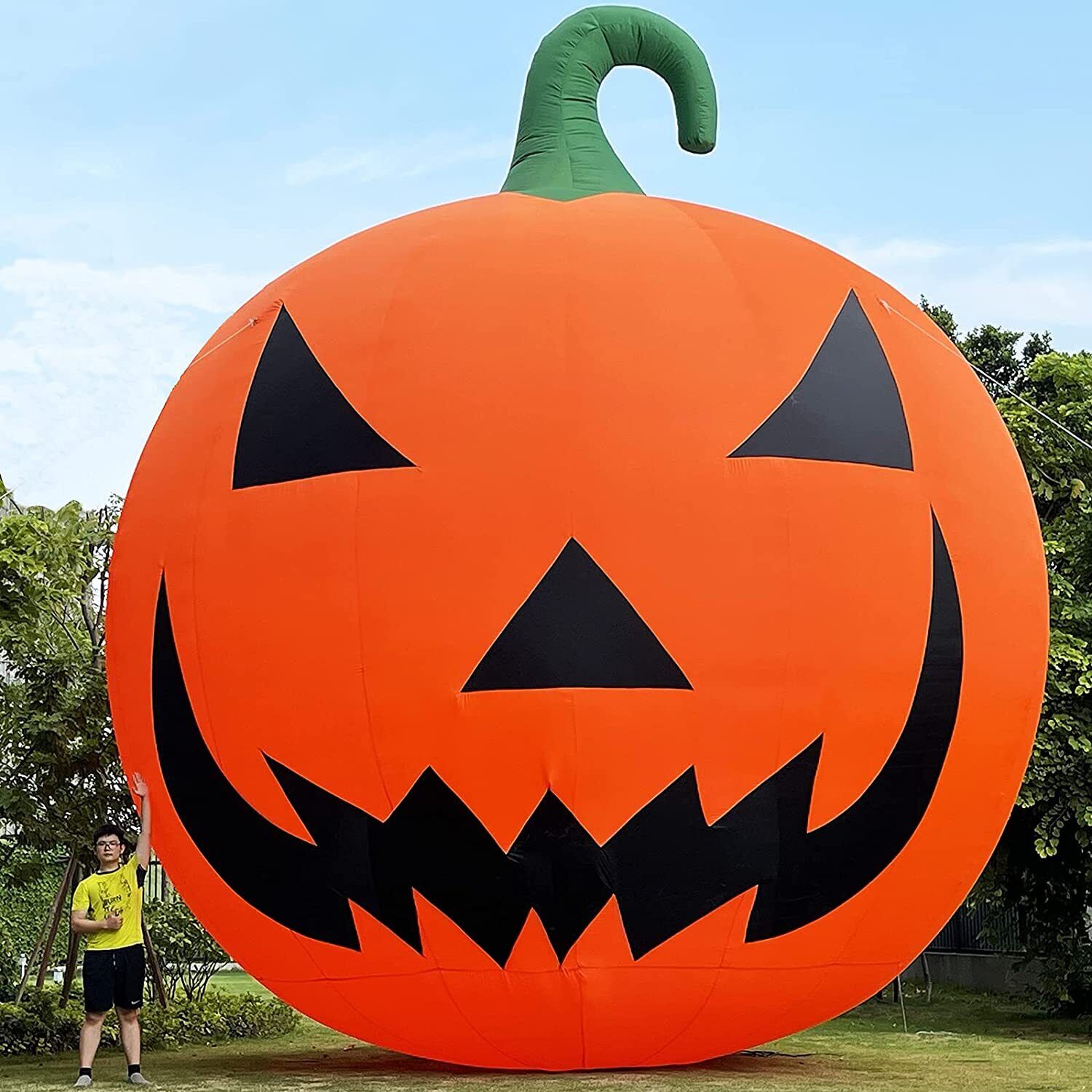 Giant 40Ft Lighted Halloween Inflatable Pumpkin Premium Decorations 950w Blower