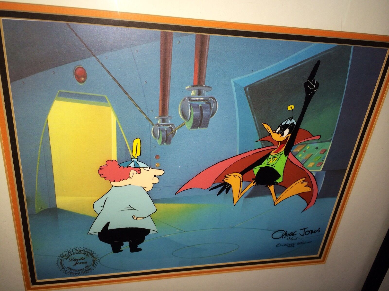 Warner Bros Cel Daffy Duck Mad Scientist Dr Hi Signed Chuck Jones Animation Cell