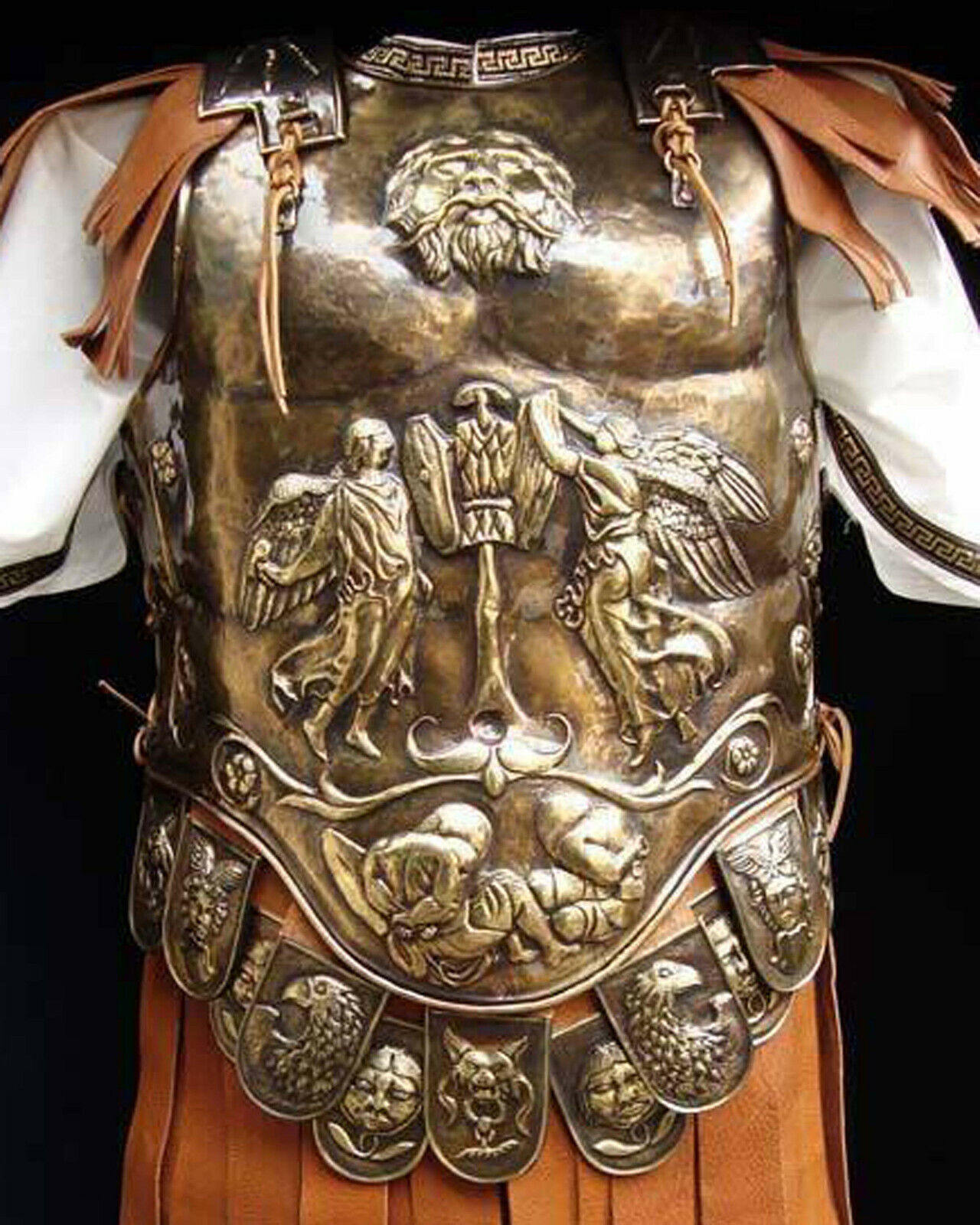 18 Guage Brass Medieval Armor Roman Cuirass Reenactment Breastplate Replica