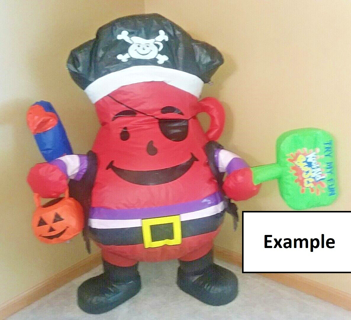 Kool-Aid Man Halloween Pirate Standing Inflatable Display Kraft Prop 2006 🎃