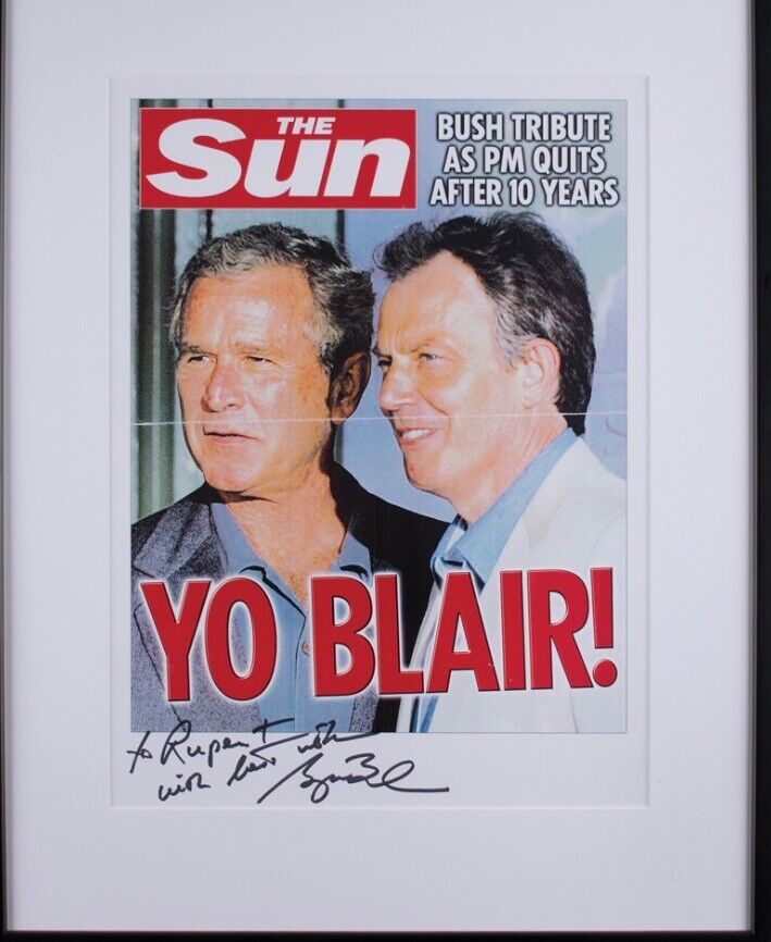 George W Bush Signed Print - Signed to Media Mogul Rupert Murdoch - PSA/DNA