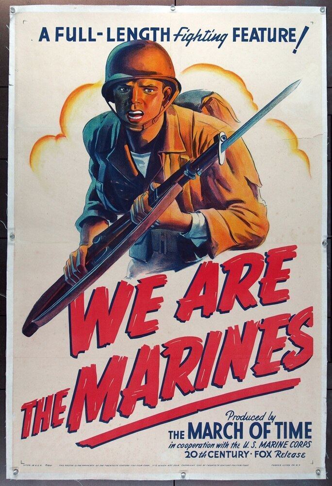 WE ARE THE MARINES (1942) 25579  March of Time Movie Poster   Fox Movietone News