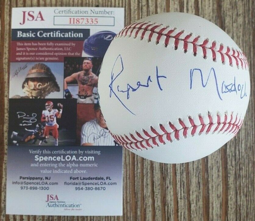 Rupert Murdoch Signed OMLB Baseball w/ JSA COA #II87335 Fox News Corp