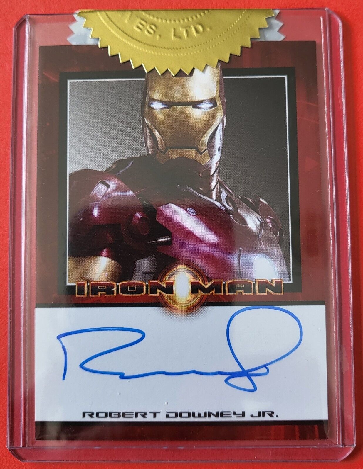 Iron Man Robert Downey Jr. Autograph Marvel Rittenhouse 2008