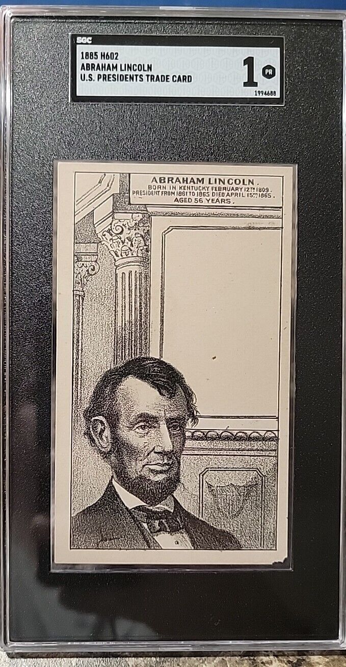 1885 H602 Abraham Lincoln SGC 1 U.S. Presidents Trade Card Vintage Non Sports 