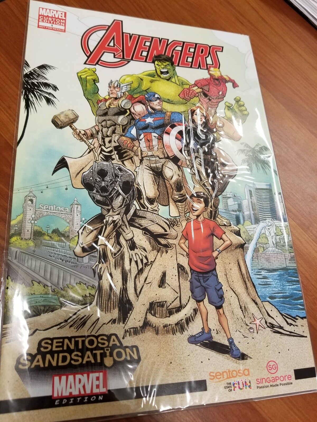 Marvel Avengers Sentosa Sandsation Comic Book INCREDIBLY RARE from Singapore