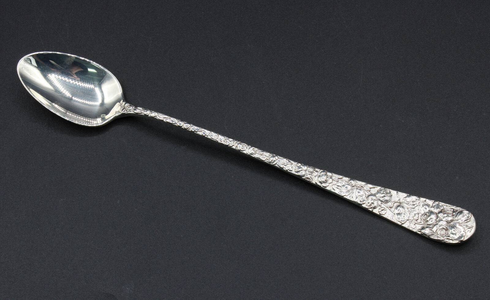 12 Vintage Baltimore Rose by Schofield Sterling Silver Ice Tea Spoon No Mono