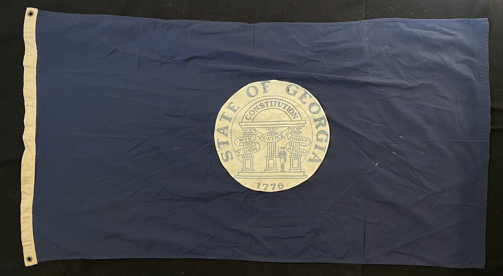Pre WWII M1799 Georgia State Flag • Flown at GA Army NTL GRD State HQ Circa 1940