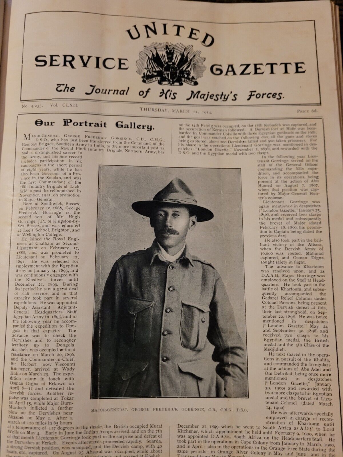 Rare Book United Service Gazette 1914