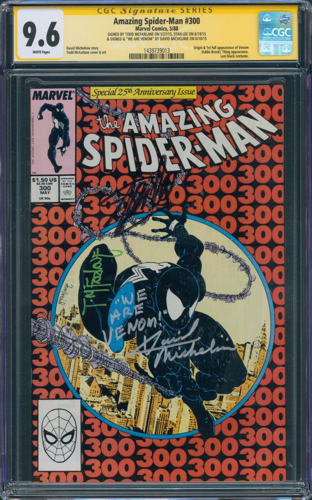 Amazing Spiderman #300 CGC SS 3X 9.6 Signed Stan Lee Todd McFarlane WE ARE VENOM