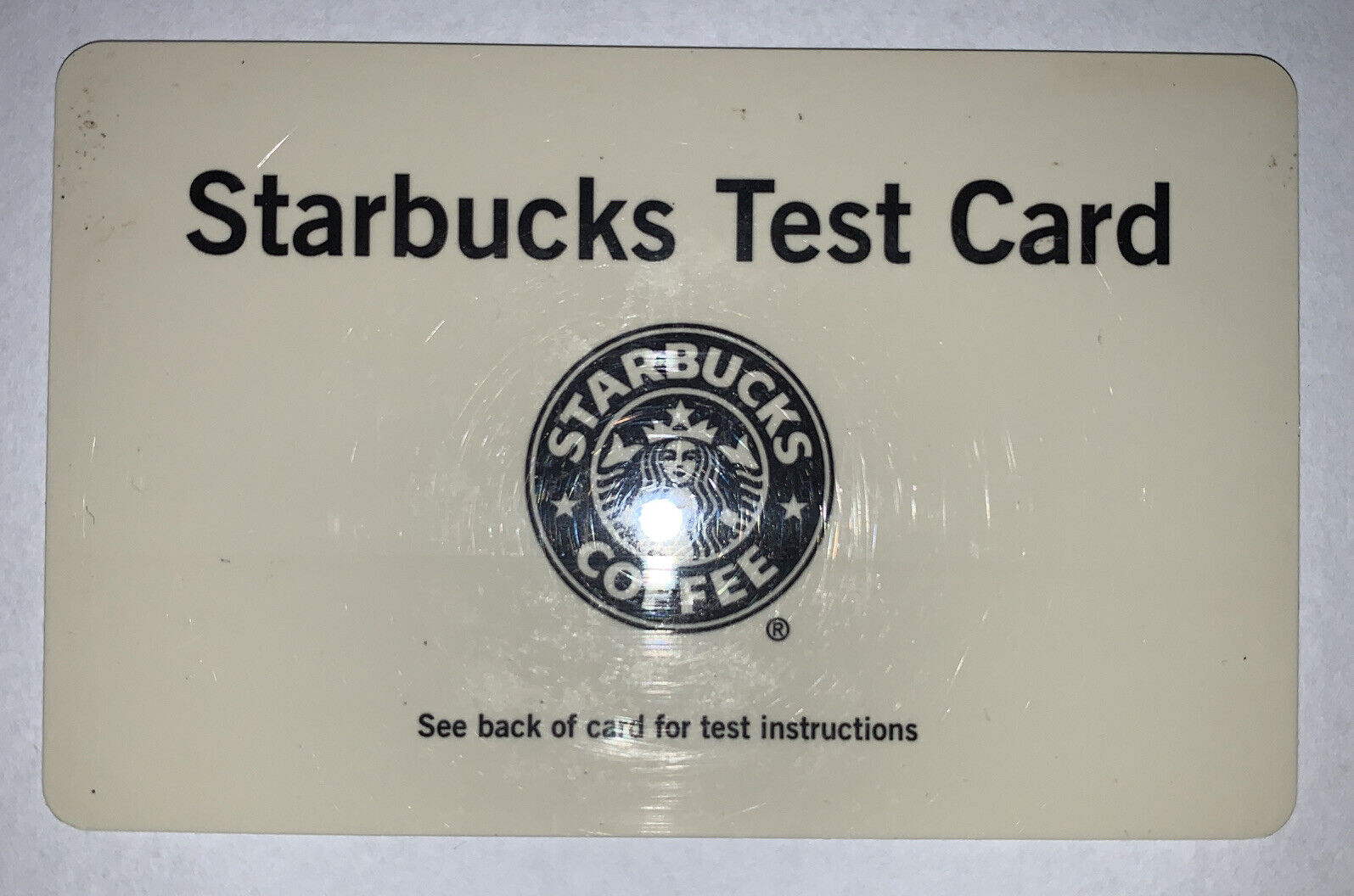 Extremely Rare Starbucks 2001 Old Logo Test Card