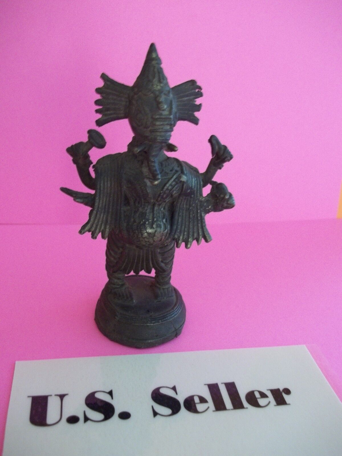 Antique Statue of Lord Ganesha made of brass US Seller