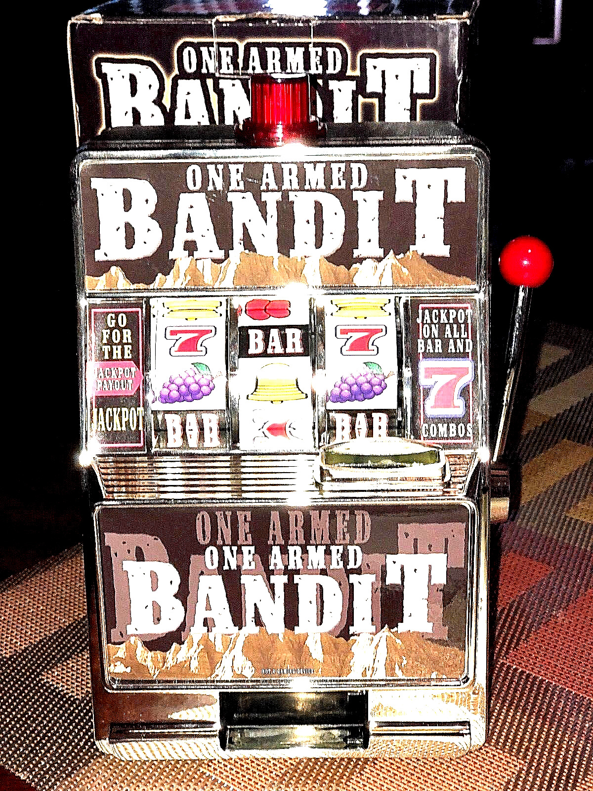 One Arm Bandit   Slot  bank machine [batteries operated}