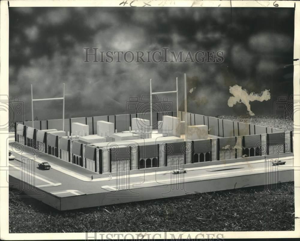 Press Photo Model of the Joliet Substation facility in the Carrollton section