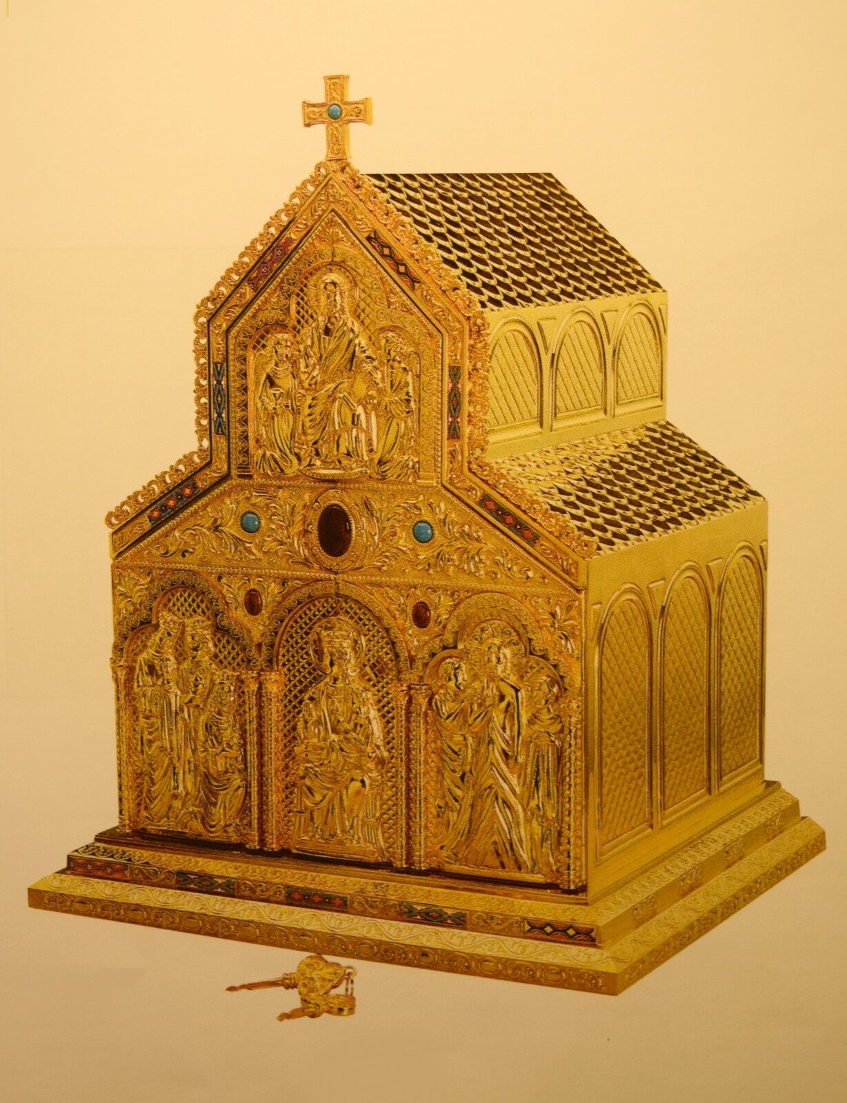 + Ornate Romanesque Tabernacle + All Goldplated + + + chalice co.