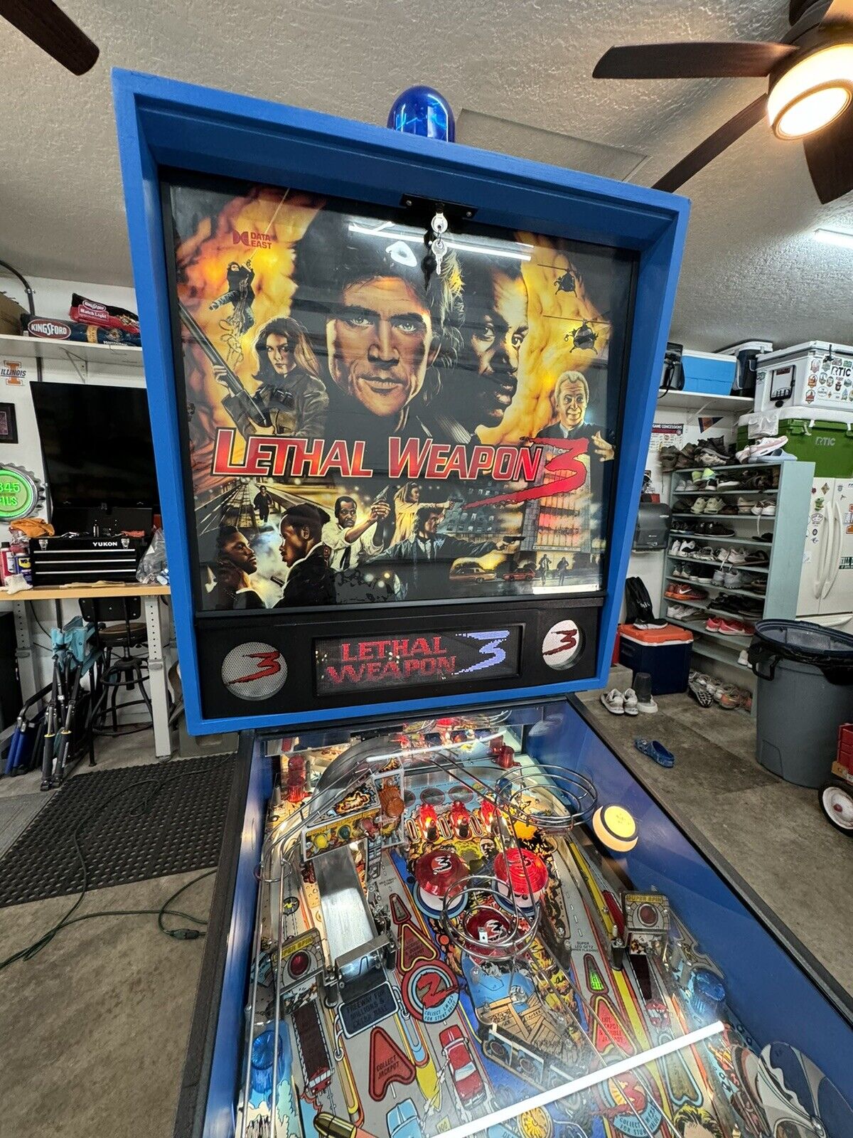 Pinball Machine - Lethal Weapon 3 - Data East 1992 Fully Shopped LEDs Color DMD