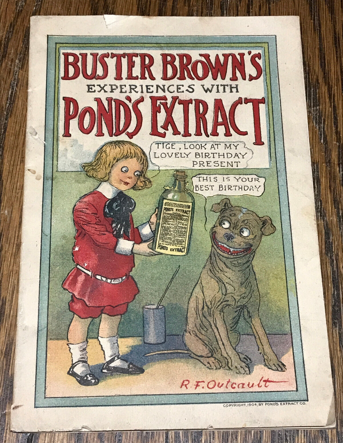 1904 Buster Brown's Experiences With Pond's Extract, R.F OUTCAULT Color Art RARE
