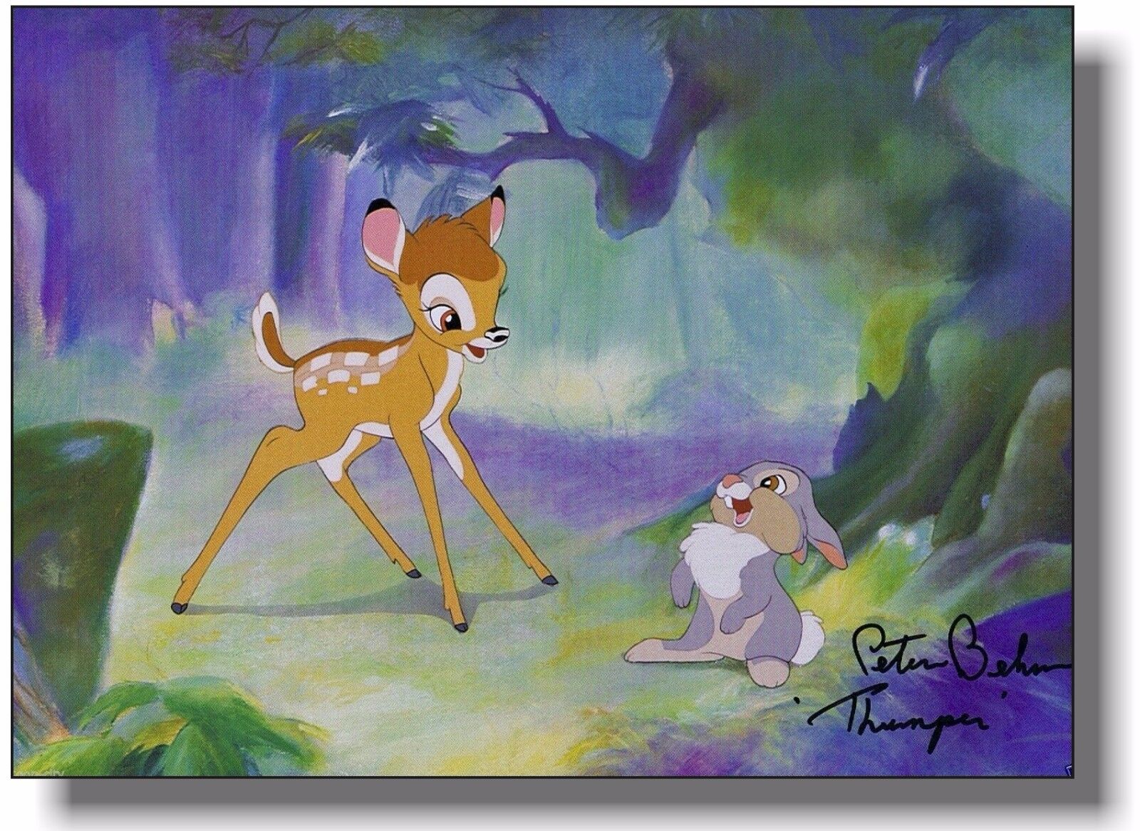 🟦 Original Voice Thumper Hand Signed Bambi 1942 Walt Disney NEW 11x14 print