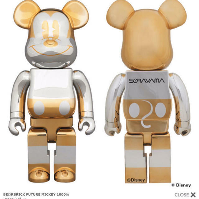 Be@rbrick Hajime Sorayama Future Mickey Mouse 1000% Bearbrick Medicom Toy